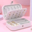 Porta Joias Duplo de Veludo Organizador Viagens