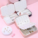 Porta Joias Duplo de Veludo Organizador Viagens