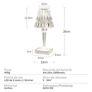 Luminária de Mesa Led Sem Fio 3 em 1 Premium
