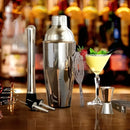 Kit Bartender 10 Peças de Aço Inox com Suporte de Bambu