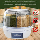 Dispenser De Alimentos Giratório 360 Graus Com 6 Divisões