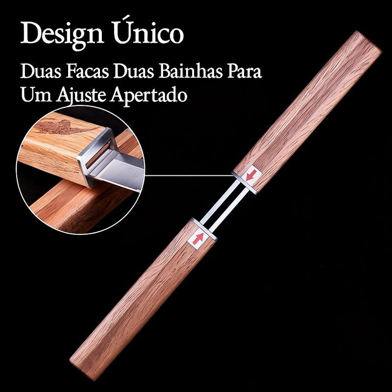 [COMPRE 1 LEVE 2] Facas Samurai Dragon™ – Kit Premium com Encaixe Magnético