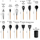 Kit Utensílios de Cozinha em Silicone com 12 Peças